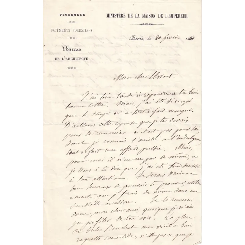 CONSTANT-DUFEUX Simon-Claude - ARCHITECTE FRANCAIS 1801-1870-MAISON DE L'EMPEREUR.