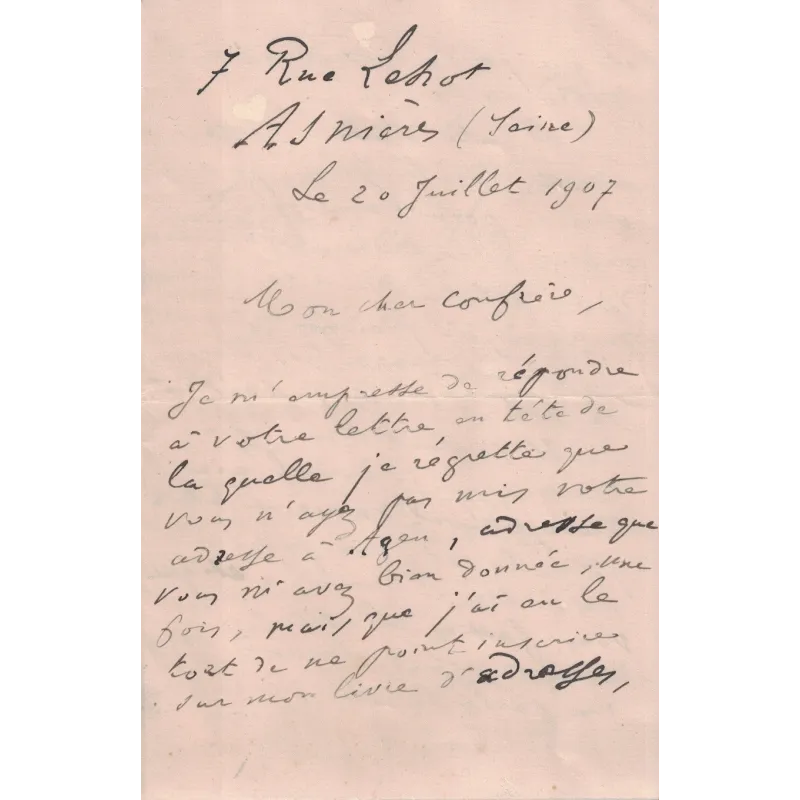 THIAUDIERE Edmond (1837-1930) - ECRIVAIN - POETE - ROMANCIER - PHILOSOPHE.