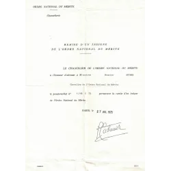 CABANIER Georges (1906-1976) - SOUS-MARINIER - AMIRAL - CHEF D'ETAT-MAJOR -GRAND CHANCELIER DE LA LEGION D'HONNEUR.