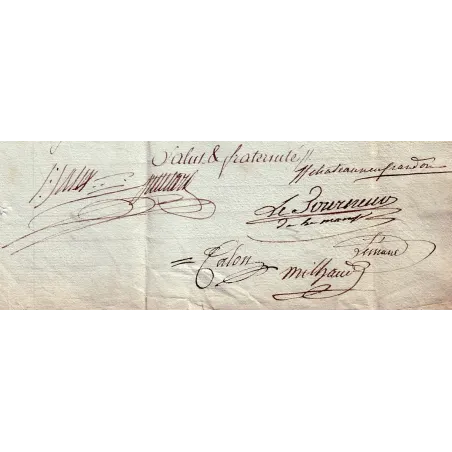 CONVENTION NATIONALE COMITE DE LA GUERRE LE 20-12-1794 SUPERBE ENTETE AVEC 6 SIGNATURES DE PREMIER PLAN.