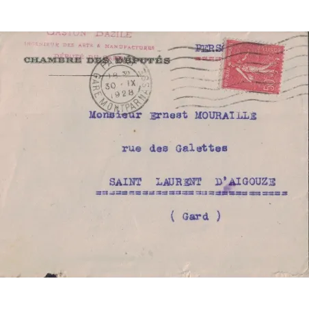 BAZILE Gaston (1883-1952)  DEPUTE – SENATEUR du GARD – SOUS SECRETAIRE D’ETAT