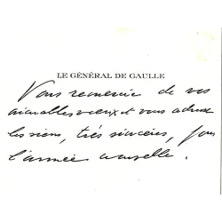 DE GAULLE Charles (1890-1970) - PRESIDENT DE LA REPUBLIQUE - GENERAL.