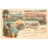 EGYPTE - Souvenir d'Egypte - Souvenir du Canal de Suez - Port-Saïd - Carte Postale - 1900