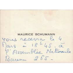 SCHUMANN Maurice (1911-1998) - MINISTRE - ACADEMIE FRANCAISE.
