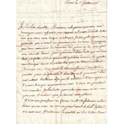 Francesco Saverio DE ZELADA (1717-1801) - CARDINAL ITALIEN - LETTRE DU BUREAU FRANCAIS DE ROME LE 13 JUILLET 1776.