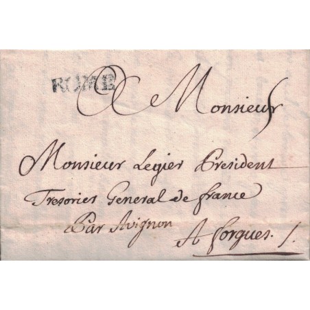 DE ZELADA Francesco Saverio  (1717-1801) - CARDINAL ITALIEN - LETTRE DU BUREAU FRANCAIS DE ROME LE 13 JUILLET 1776.