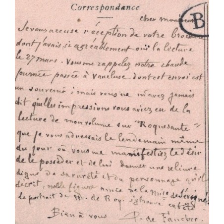 Paul de Faucher (1840-1907) - Historien - Membre de la Société française d’Archéologie et de celle de la Drôme.