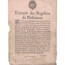 LOUIS XIII - BOUCHES DU RHONE (FRANCE) - AIX EN PROVENCE - EXTRACT FROM PARLIAMENTARY RECORDS