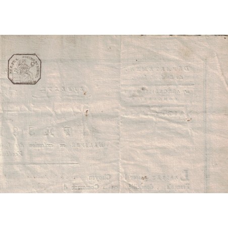 CONSULATE - BOUCHE DU RHONE (FRANCE) - PASSEPORT OF THE SON KING'S ADVISOR - 1801