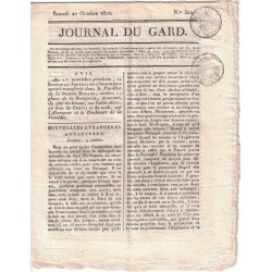 EMPIRE - LES ANGLAIS SE SONT RENDUS MAITRES DE L'ISLE BONAPARTE (REUNION) ET DE L'ISLE DE FRANCE (MAURICE) - JOURNAL DU GARD.