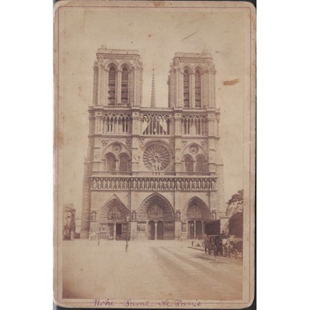 PARIS - NOTRE-DAME DE PARIS - PHOTO ANCIENNE SUR CARTON - BON ETAT - FORMAT 110x165mm.