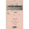 PAQUEBOT HOGGAR - COMPAGNIE FRAISSINET - CARTE POSTALE MENU - PUB PERNOD - DU 6 JUIN 1952..