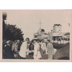 TORPILLEUR - "LE MALIN" - A SON ARRIVEE DANS LE PORT DE MONACO - 1947 - PHOTOGRAPHIE.
