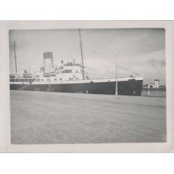 STEAMER "BRITTANY" - ST MALO LE 8-7-1937 EN PARTANCE POUR SOUTHAMPTON - PHOTOGRAPHIE.