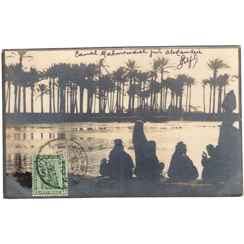 EGYPT - ALEXANDRIA - MAHMOUDIEH CANAL - PHOTOGRAPHY 1914