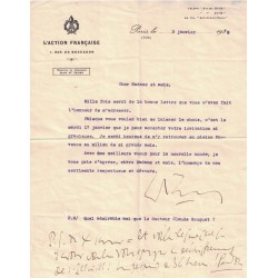MAURRAS Charles (1868-1952) - journaliste, essayiste, homme politique et poète français, théoricien du nationalisme intégral