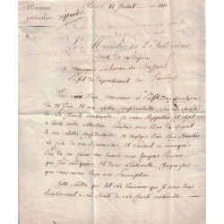 Montalivet Jean-Pierre de (1766-1823) Comte, Chevalier et Préfet d’Empire – Ministre de l'Intérieur