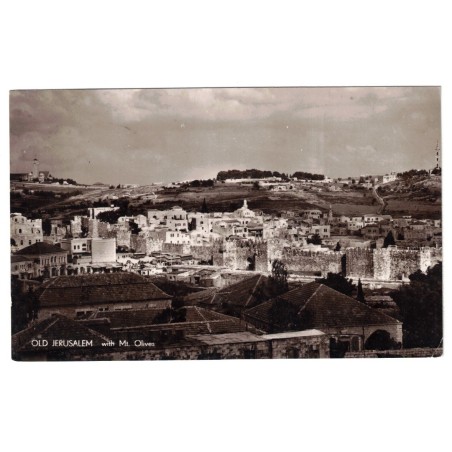 ISRAËL - VIEUX JÉRUSALEM AVEC LE MT. OLIVES - CARTE POSTALE