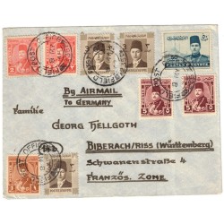 EGYPTE - LETTRE AVEC BEL AFFRANCHISSEMENT POUR LA FRANCE (OCCUPATION ALLEMANDE)