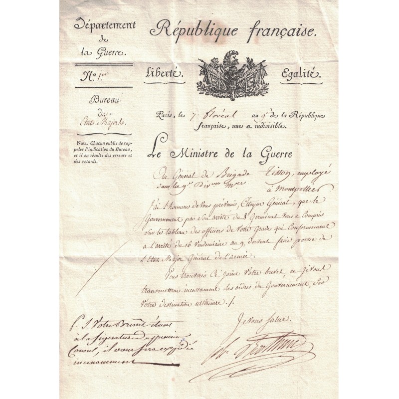 Louis-Alexandre Berthier (1753-1815) - Prince  d’Empire - Ministre de la Guerre - Général Français - Maréchal d’Empire.