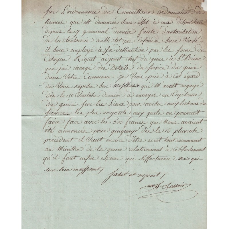 Auguste Nicolas LENOIR (1776 Paris-1850) Général de Brigade - Baron d'Empire.