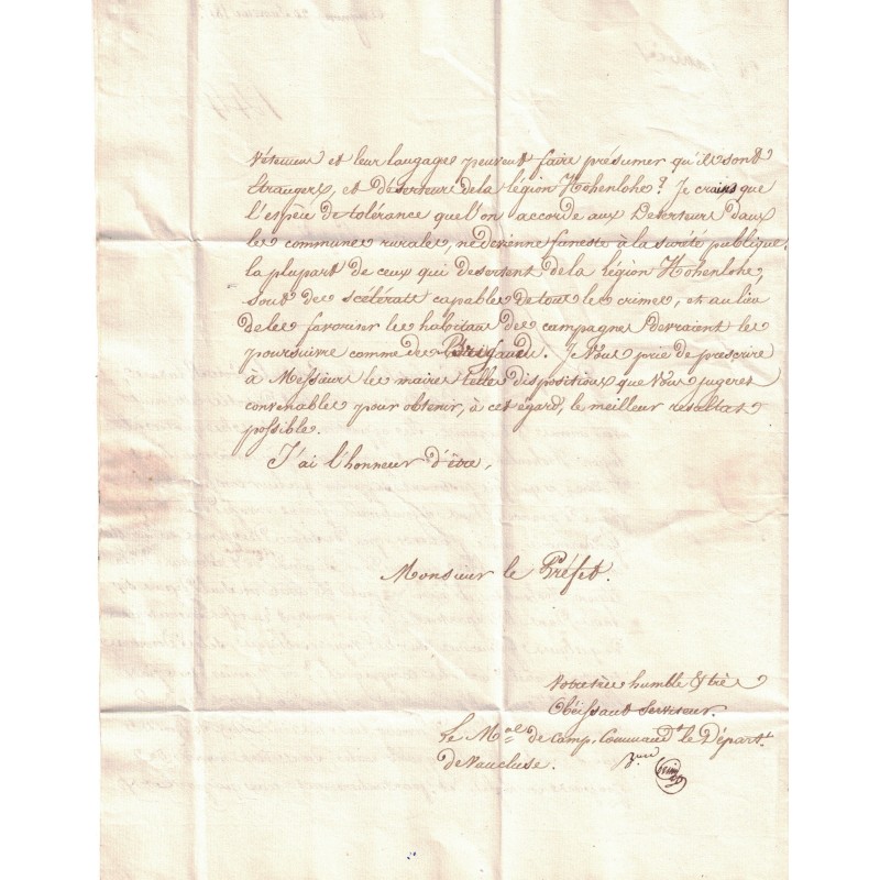 André Philippe CORSIN (1773 Vaucluse-1854) - Lieutenant Général - Baron D'Empire - Vicomte par le Roi.