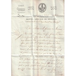 Robert MOTTE (1754 Calvados - 1829 DROME) - Général Français de la Révolution et de l'Empire - Baron d'Empire.