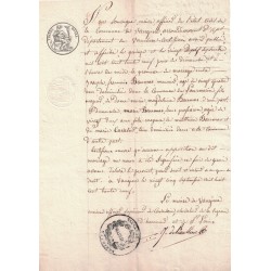 VAUCLUSE - MAIRIE DE VAUGINES - TIMBRE ROYAL 35c - AVEC CACHET DE MAIRIE ET SIGNATURE DU MAIRE - LE 20 SEPTEMBRE 1839.