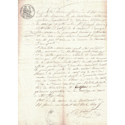 VAUCLUSE - LA BASTIDONNE - TIMBRE ROYAL A 35c + TIMBRE ROYAL SEC - SIGNATURE DU MAIRE LE 6 FEVRIER 1835.