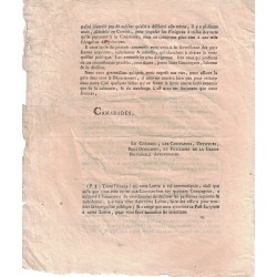 VAUCLUSE - CAMP DE MONTEUX - LE 4 MAI 1791 - LETTRE DU COLONEL ET OFFICIERS DE LA GARDE AVIGNONNAISE.
