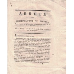 VAUCLUSE & BOUCHES DU RHONE - ARRETE DU REPRESENTANT DU PEUPLE - LE 10 FEVRIER 1794.