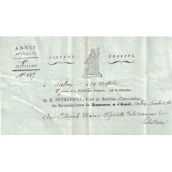 O.A. PETREZZOLI - Chef de Bataillon, Commandant les arrondissements de Salon et de Lambesc.