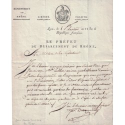 Jean-Xavier Bureaux de Pusy (1750-1806) - Préfet d’Empire - Visite de Pauline BONAPARTE à Lyon.