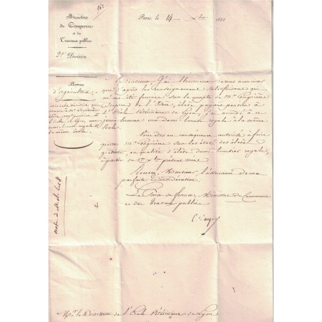 ARGOUT Antoine Maurice Apollinaire, comte d' (1782–1858)- Ministre de la Marine - du Commerce et de l’Intérieur