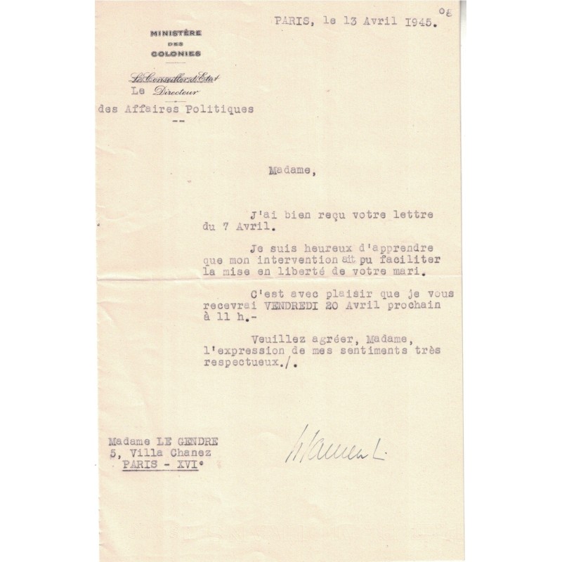 LAURENTIE Henri (1901-1984) Haut fonctionnaire français, administrateur colonial