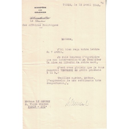 LAURENTIE Henri (1901-1984) Haut fonctionnaire français, administrateur colonial