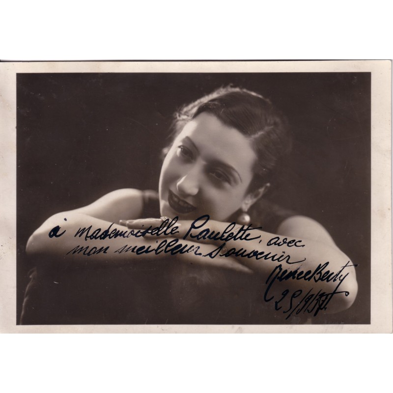 BERTY Renée - Artiste française de cabaret, Comédienne et Chanteuse de music-hall
