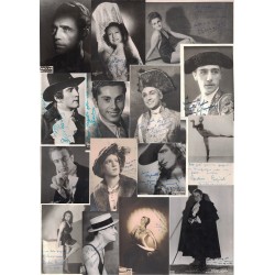 EXCEPTIONNEL ENSEMBLE DE 85 PHOTOS D'ARTISTES AVEC DEDICACES DE L'OPERA DE MARSEILLE (1943-1947)