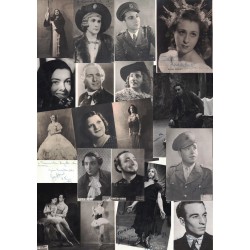 EXCEPTIONNEL ENSEMBLE DE 86 PHOTOS D'ARTISTES AVEC DEDICACES DE L'OPERA DE MARSEILLE (1943-1947)
