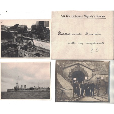 GUERRE 14/18 - HELIGOLAND - AMIRAL ANTOINE BOISSIERE LE 5 MAI 1920 AVEC LA DELGATION FRANCO BRITANNIQUE.